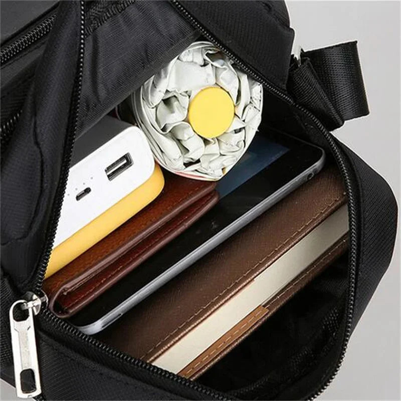 2025 Men Nylon Shoulder Bag Messenger Bag Casual Nylon Zipper Pocket Handbag Fashion Tote Travel Male Crossbody Bags New