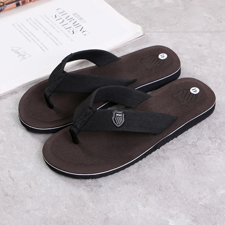 High Quality Men's Flip Flops Non-Slip Beach Sandals Fashionable Hombre Casual House Slippers for Men Hot Sale Comfortable Wear