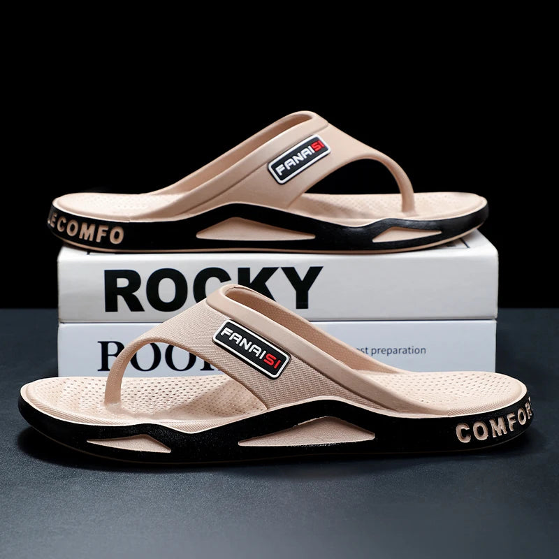 Flip-flops Men's Anti-slip and Anti-odor Summer Outdoor Wear Soft Sole Thick Sole Wear Casual Fashion Flip-flops