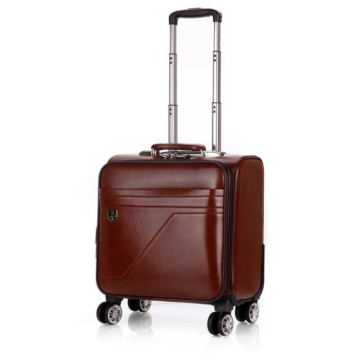 Men Business Travel Rolling Luggage suitcase Underseat Carry on Suitcases 18 Inch Travel Luggage bag with 4 Spinner Wheels