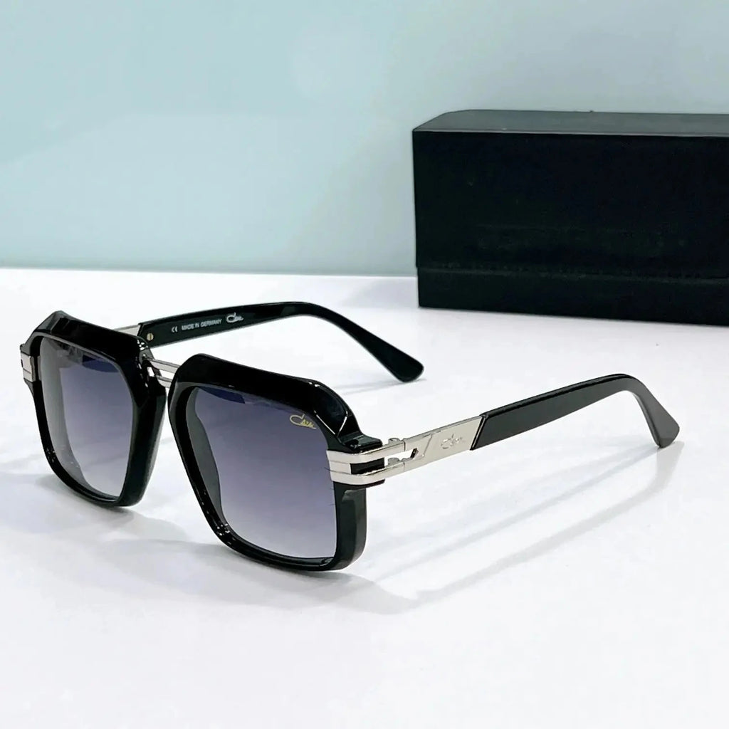 Original ACAZAL MOD60043 Trendy Square Red Alloy+Acetate Frame Men Sunglasses Top Quality Luxury Designer Women Couple Eyewear