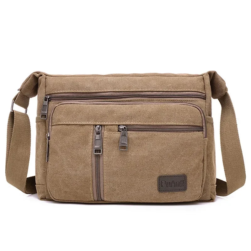 Men's Vintage Canvas Bag Men Casual Crossbody Bag For Men Messenger Bag Man Travel Shoulder Bags Bolsa Masculina High Quality