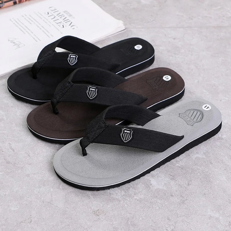 High Quality Men's Flip Flops Non-Slip Beach Sandals Fashionable Hombre Casual House Slippers for Men Hot Sale Comfortable Wear
