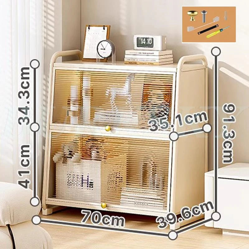 Bathroom Storage Floor to Floor, Waterproof Cabinet, Multi-Layer Storage Rack with Door