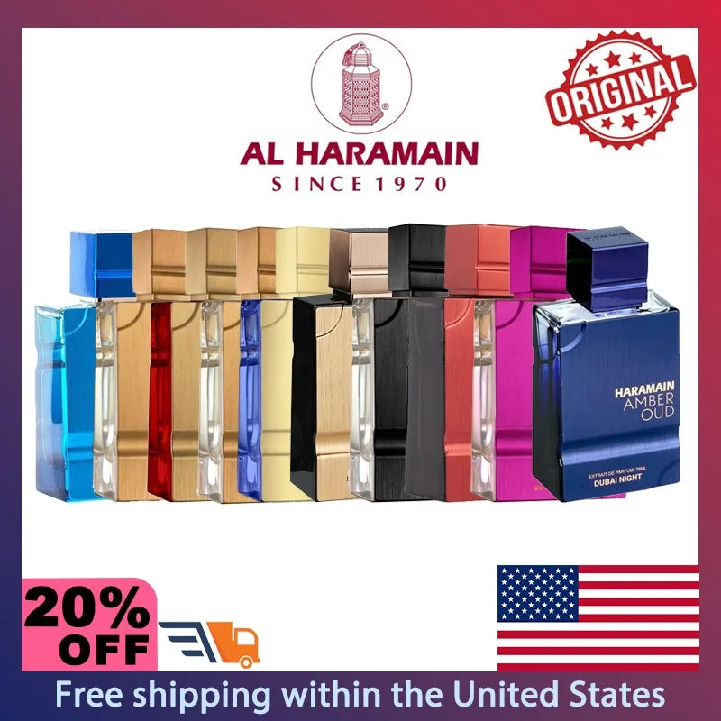 Al Haramain Amber Oud Series Eau de Parfum Spray 60ml Original Arab Perfumes Noble Lady Pheromones Perfume Cologne for Men Gifts