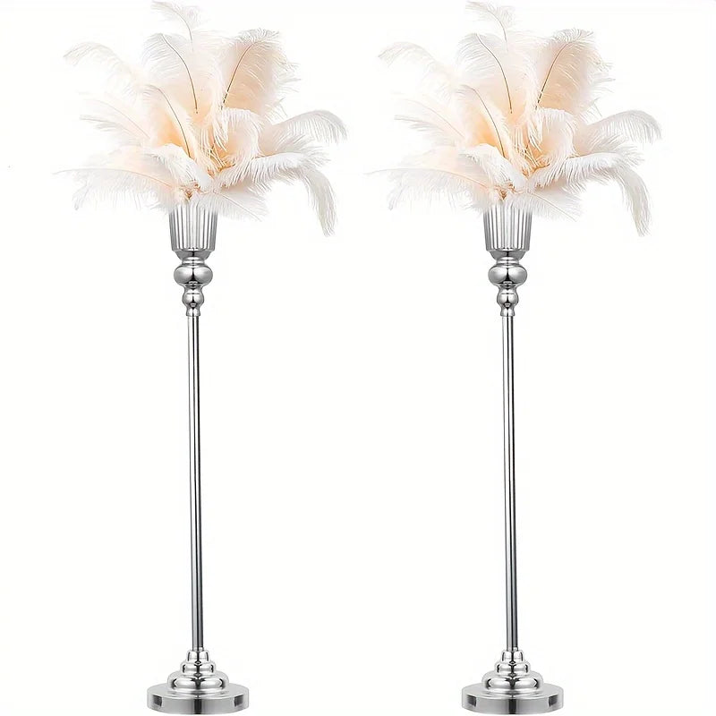 Wedding Centerpiece Vase, Floor Vase - 32.5 Inch Multi-Purpose Metal Vase for Party Events, Christmas and Halloween Decorations