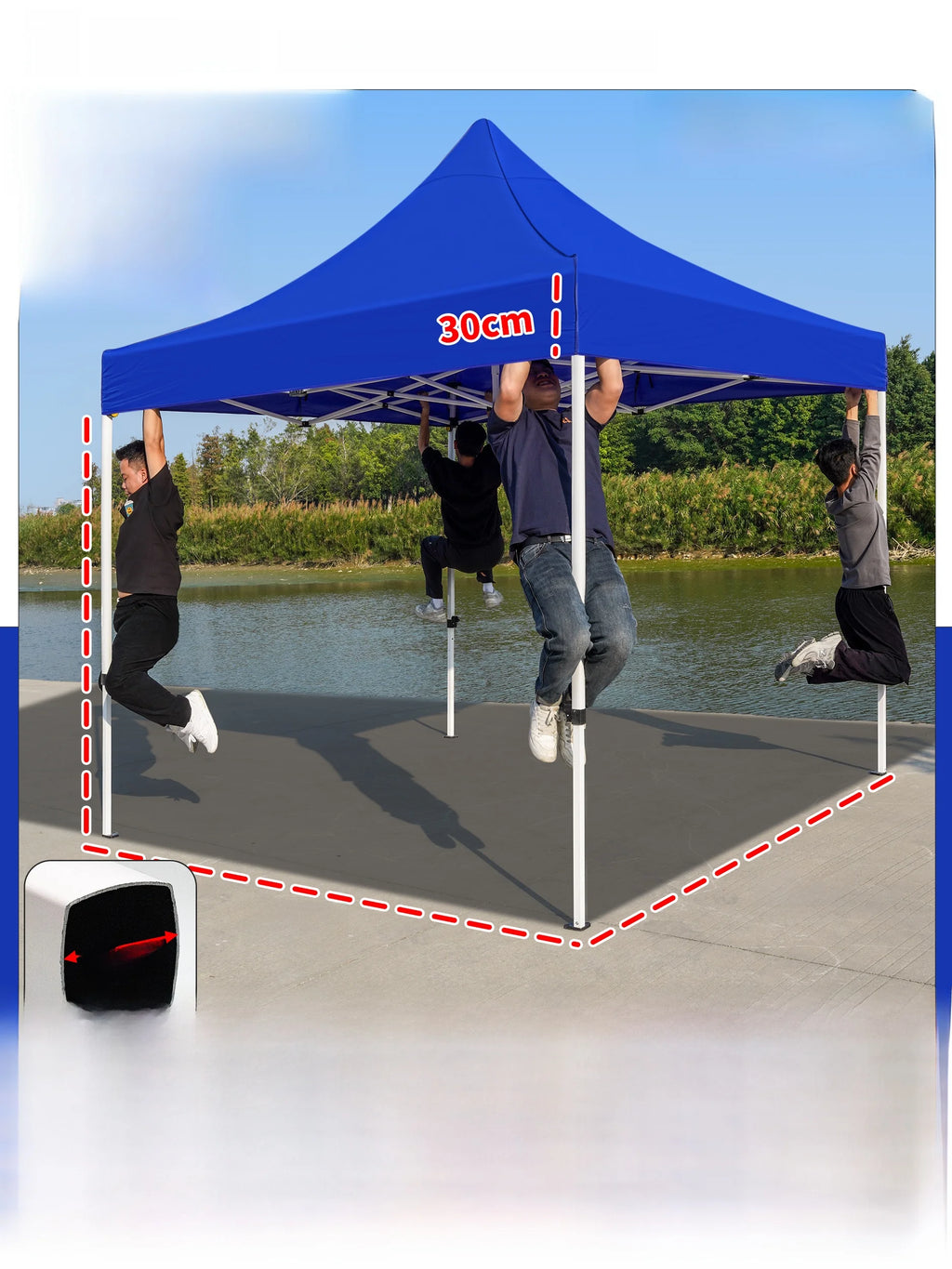 Thiened Four-Legged 3x6 Meters Tent Outdoor Rain And Sun elter Stall Special Outdoor Cam Travel Supplies Canopy