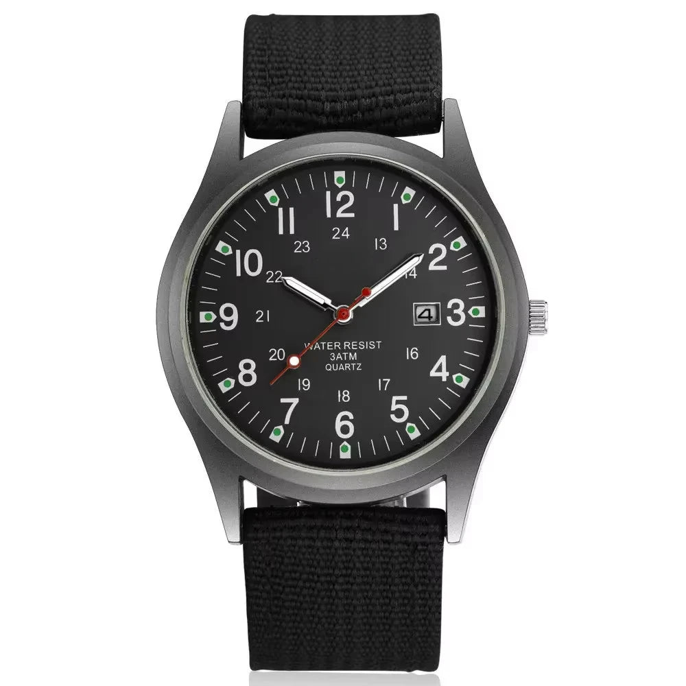 Mens Watches Luminous Hands Clock Luxury Military Sports Date Quartz Wristwatch Men Casual Nylon Watch Relogio Masculino