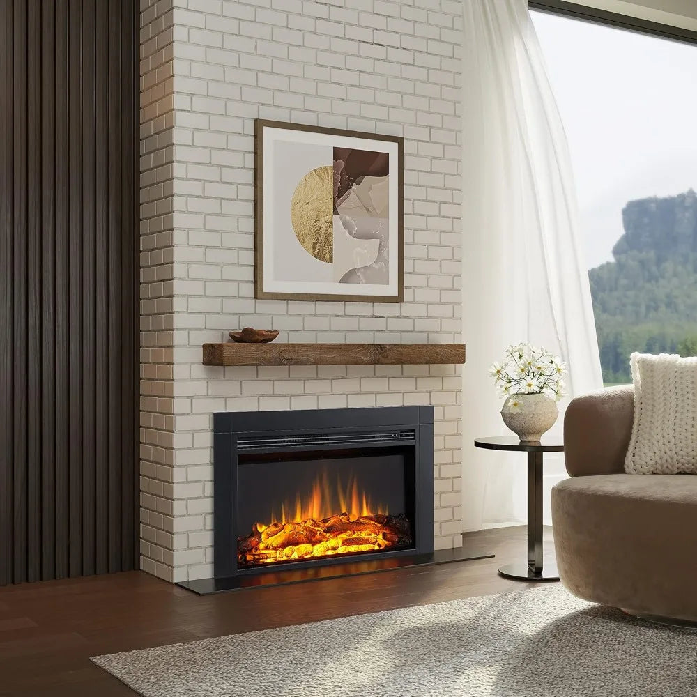 LegendFlame Jaden 36 Electric Fireplace Insert, 22 Tall, with Front Trim, Fire Crackling Sound, 750W/1500W Heater, Remote Contro