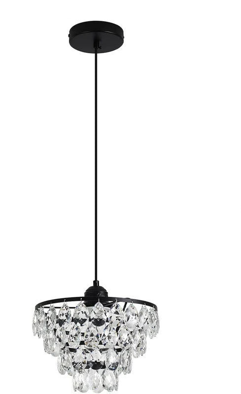 Modern Crystal Ceiling Lamp Hallway Cloakroom Small Chandelier French Style Semi Flush Mount Ceiling Light Gold /Black Luminaire