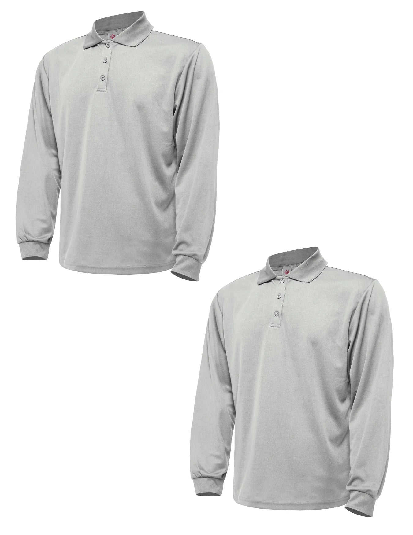 2-piece men's sun protection long sleeved golf shirt - solid color quick drying lapel half cardigan