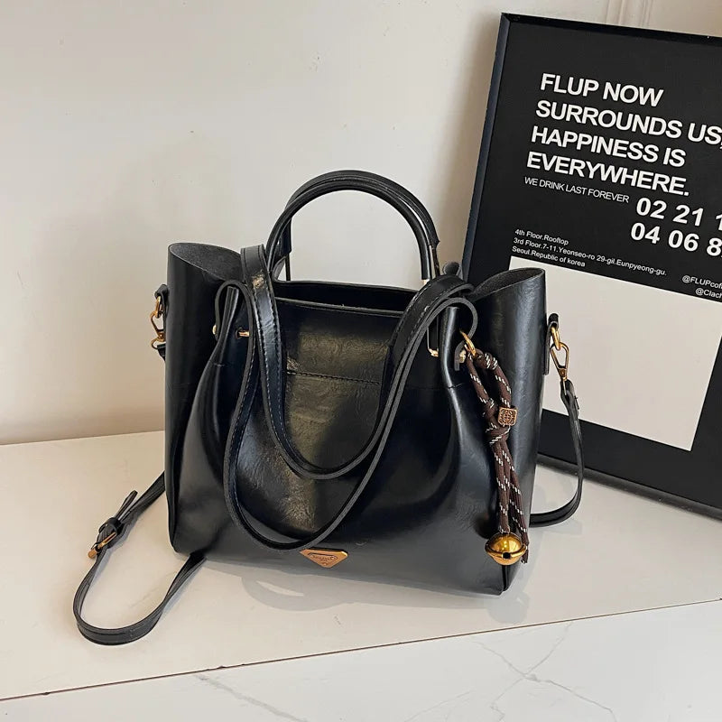 2025 New! Women's Tote Bag with High - End Texture. Versatile Design for Single - Shoulder, Cross - Body, Stylish Bucket Bag.