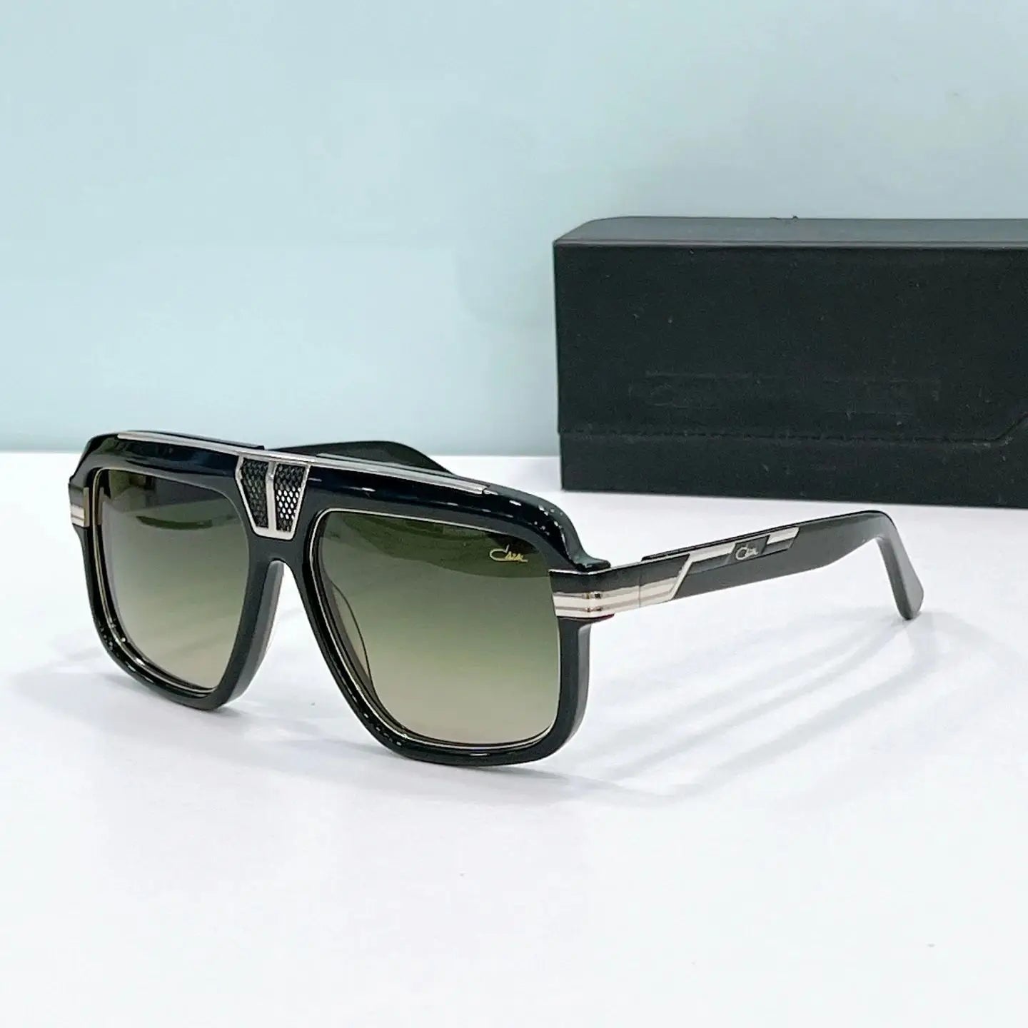 Original CCAZAL MOD678 Luxury Classic Square Acetate Frame Men Sunglasses Premium UV400 Gradient Popular Women Couple Eyewear