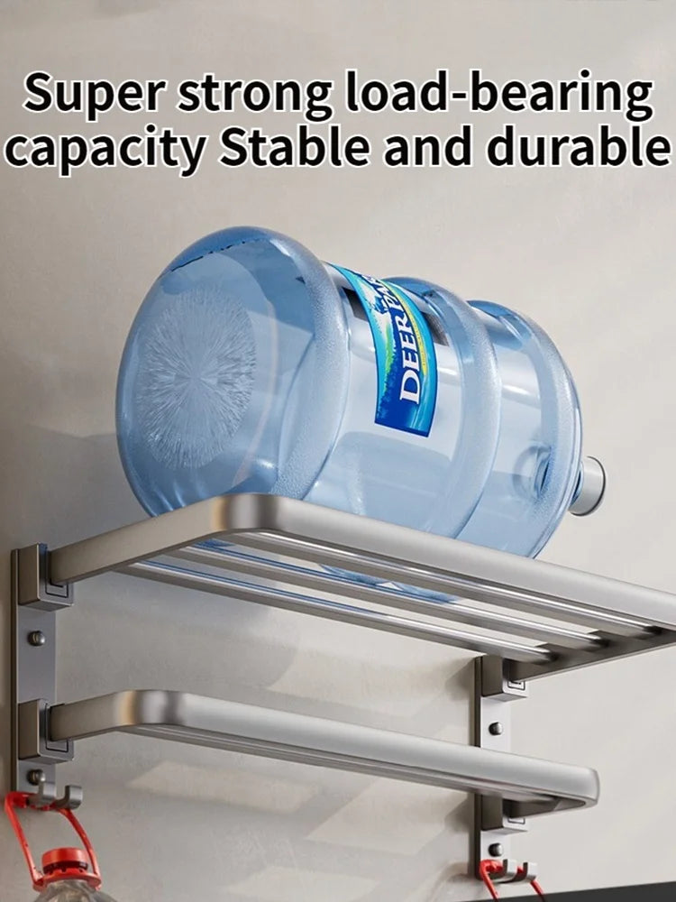 Upgrade And Thicken Grey/Black 40CM-60CM Towel Rack Space Aluminum Toilet Storage Rack Wall Mounted BathTowel Rack