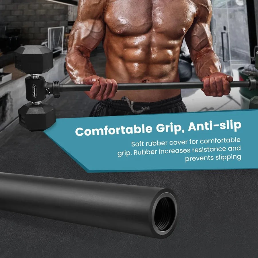 Dumbbell Converter Convert Dumbbells to Barbell Dumbbell Barbell Converter Bar Balency Barbell Bar for Home Gym Workout Adjusta