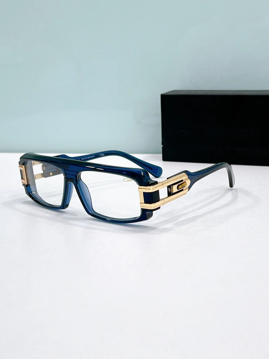 Original CCAZAL MOD164 Trend Classic Rectangle Acetate Frame Men Sunglasses Premium Casual UV400 Polarized Women Couple Eyewear