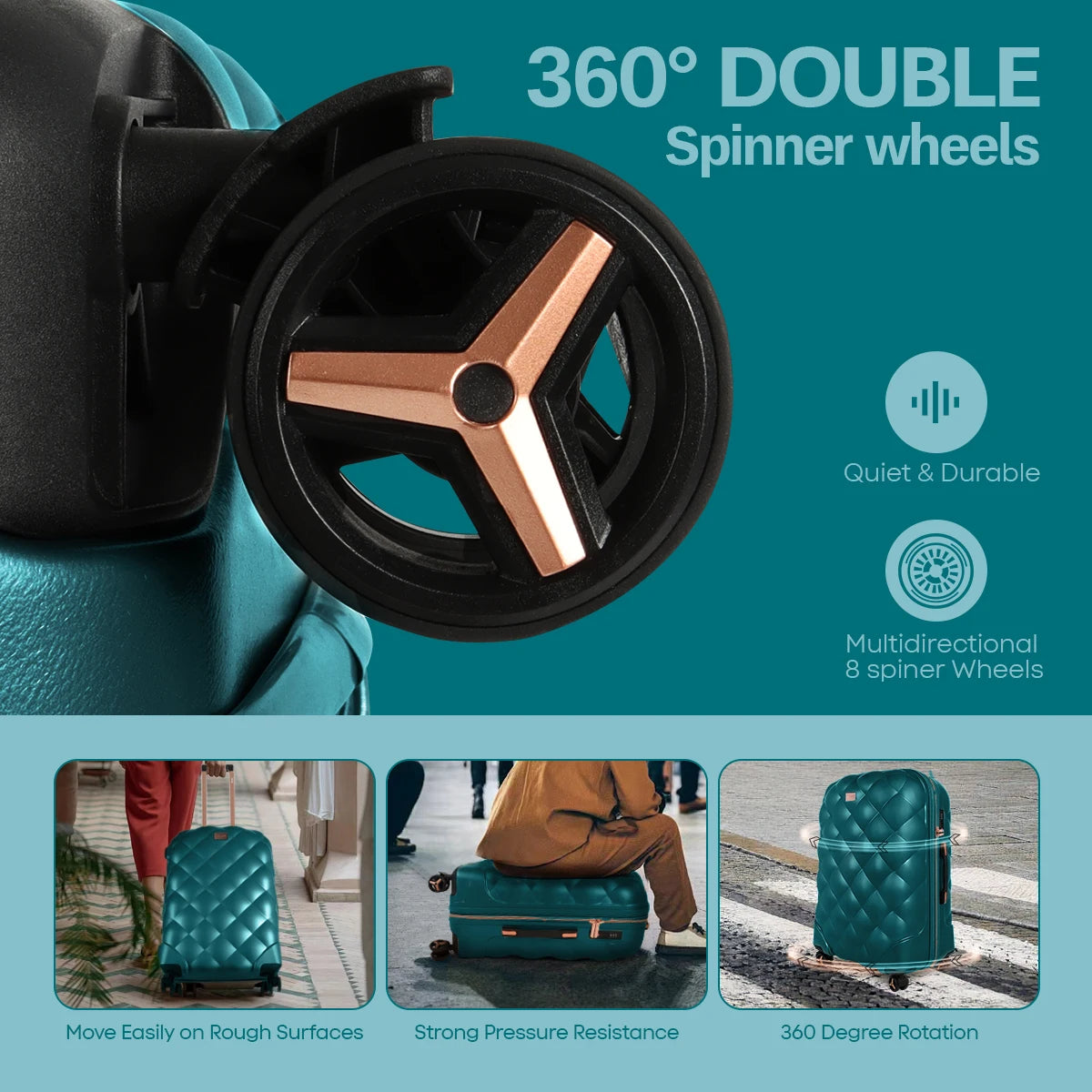 25"/29" Luggage Travel Suitcase  PP Hard Shell Lightweight Expandable Suitcase Carry On Luggage with Spinner Wheels & TSA Lock