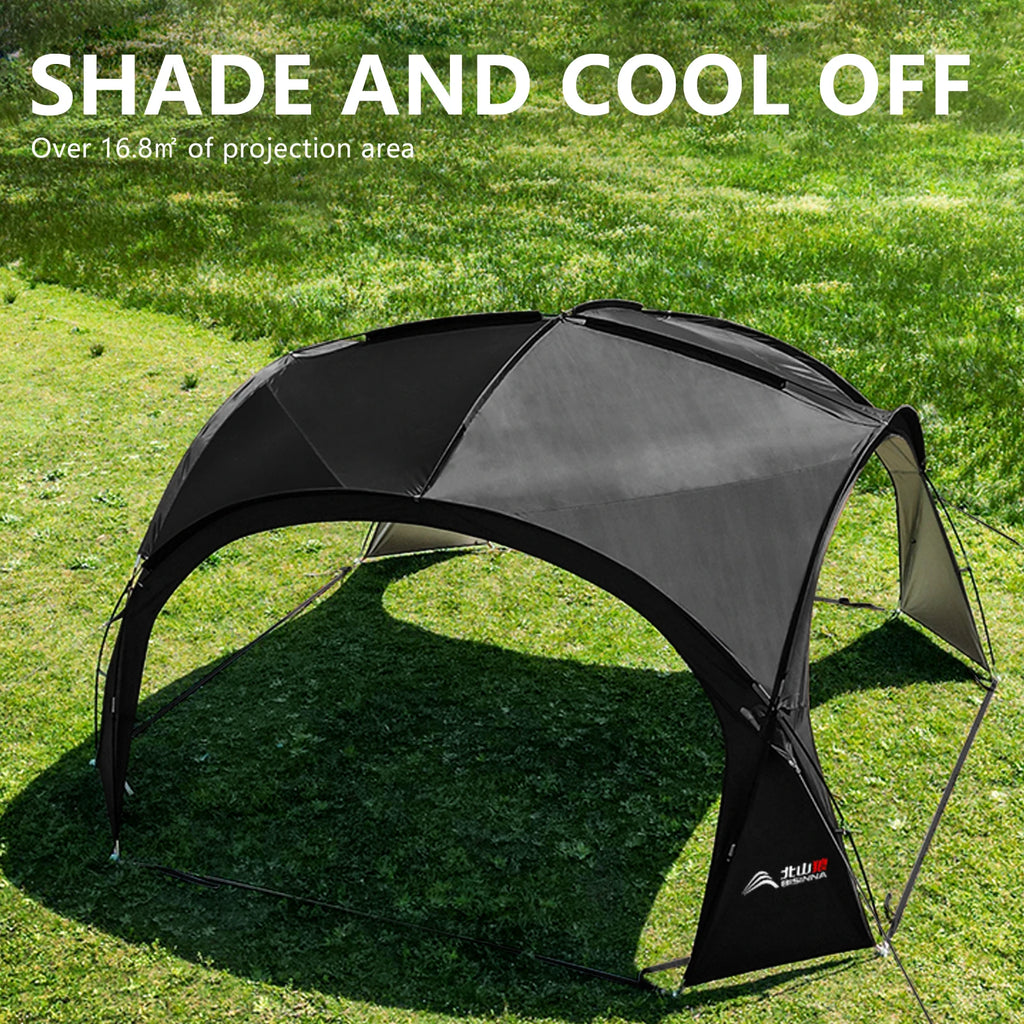 BISINNA Outdoor Camping Dome Tent Luxury Large Round Canopy Silver-coated Garden Awning Family Picnic Pergola Tent