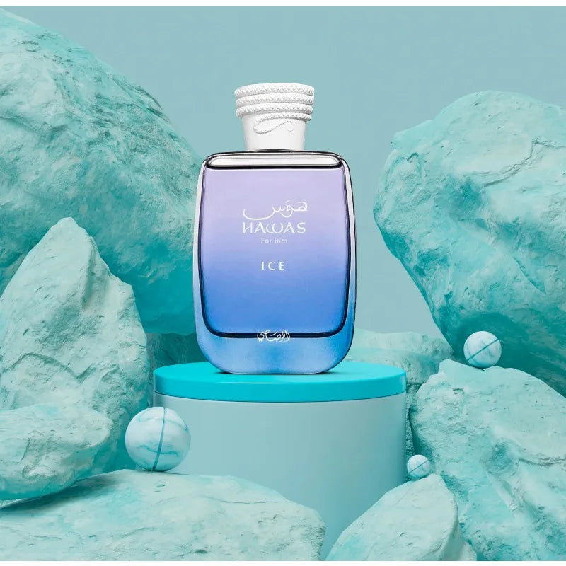 RASASI Hawas Ice Eau de Parfum Spray 100ml Original Arab Perfumes Lasting Aromatic Pheromones Perfume Cologne Makeup Gift