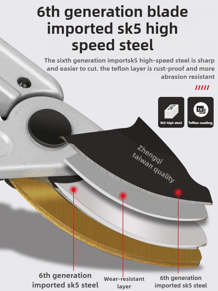 Fruit Trees Pruning Shears SK5 Steel Plants Pruning Scissors Gardening Flower Pruner Professional Shears Garden Hand Tools