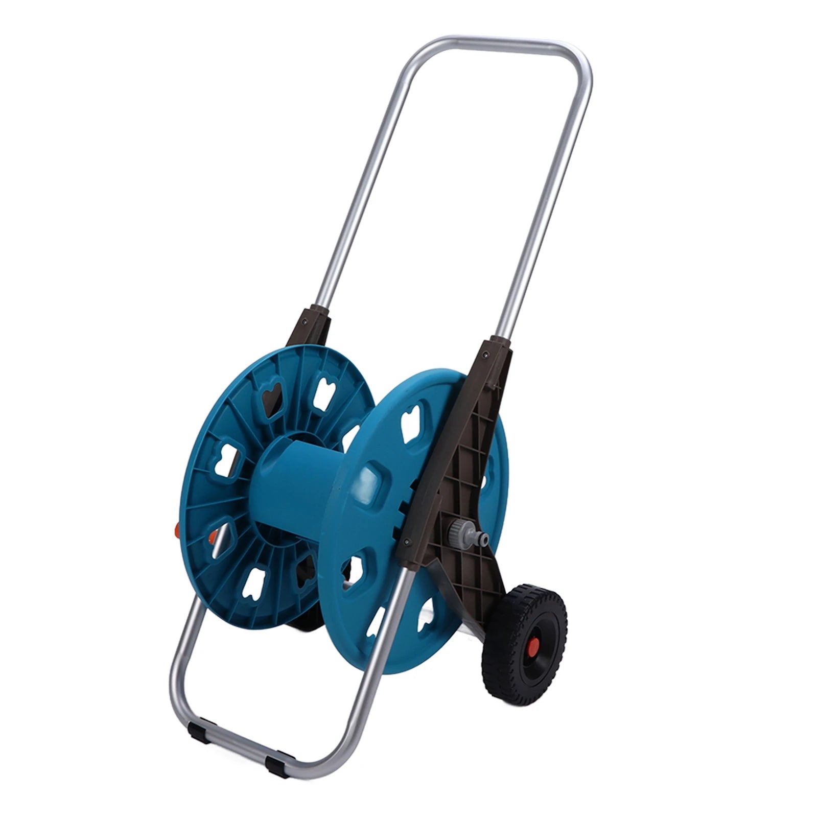 G1/2 Garden Hose Reel Cart with 2 Wheels Garden Waterpipe Rack Watering Trolley Hold 60M Hose Garden Hose Rack Garden Hose Cart