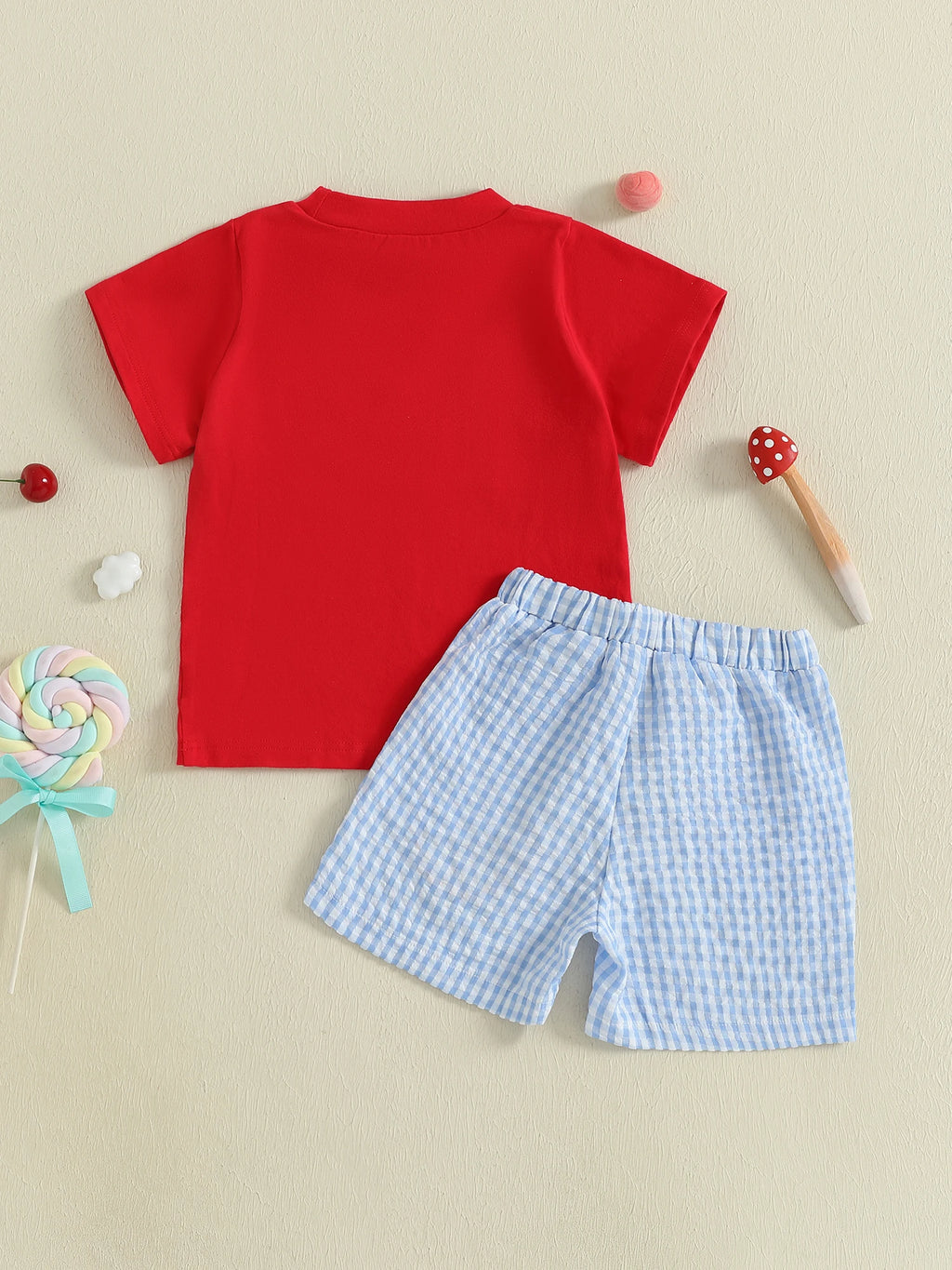 Boys Back to School Outfit Graphic Print Short Sleeve T-shirt with Denim Shorts Set for Summer Toddler Fashion