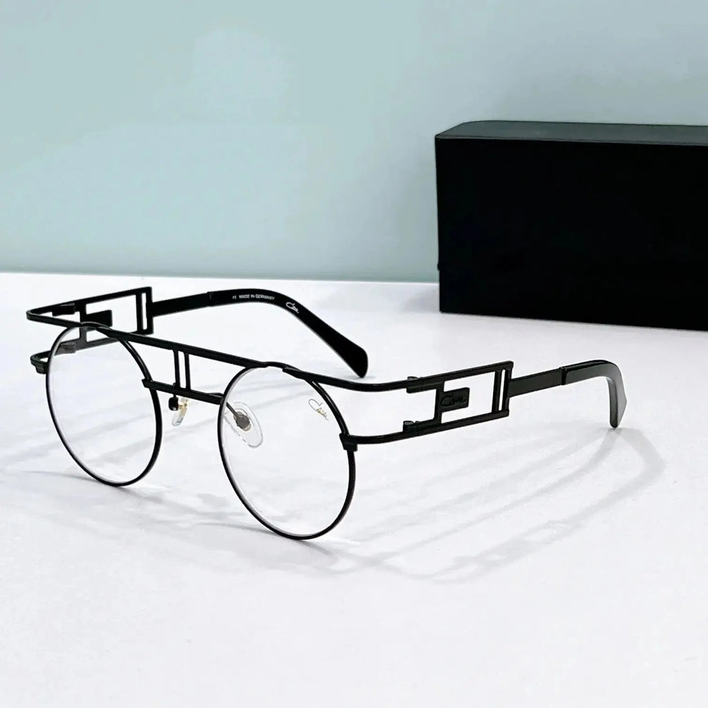 Original CCAZAL MOD958 Fashion Circular Gold Alloy Frame Men Sunglasses Classic Casual UV400 Gradient Retro Women Couple Eyewear