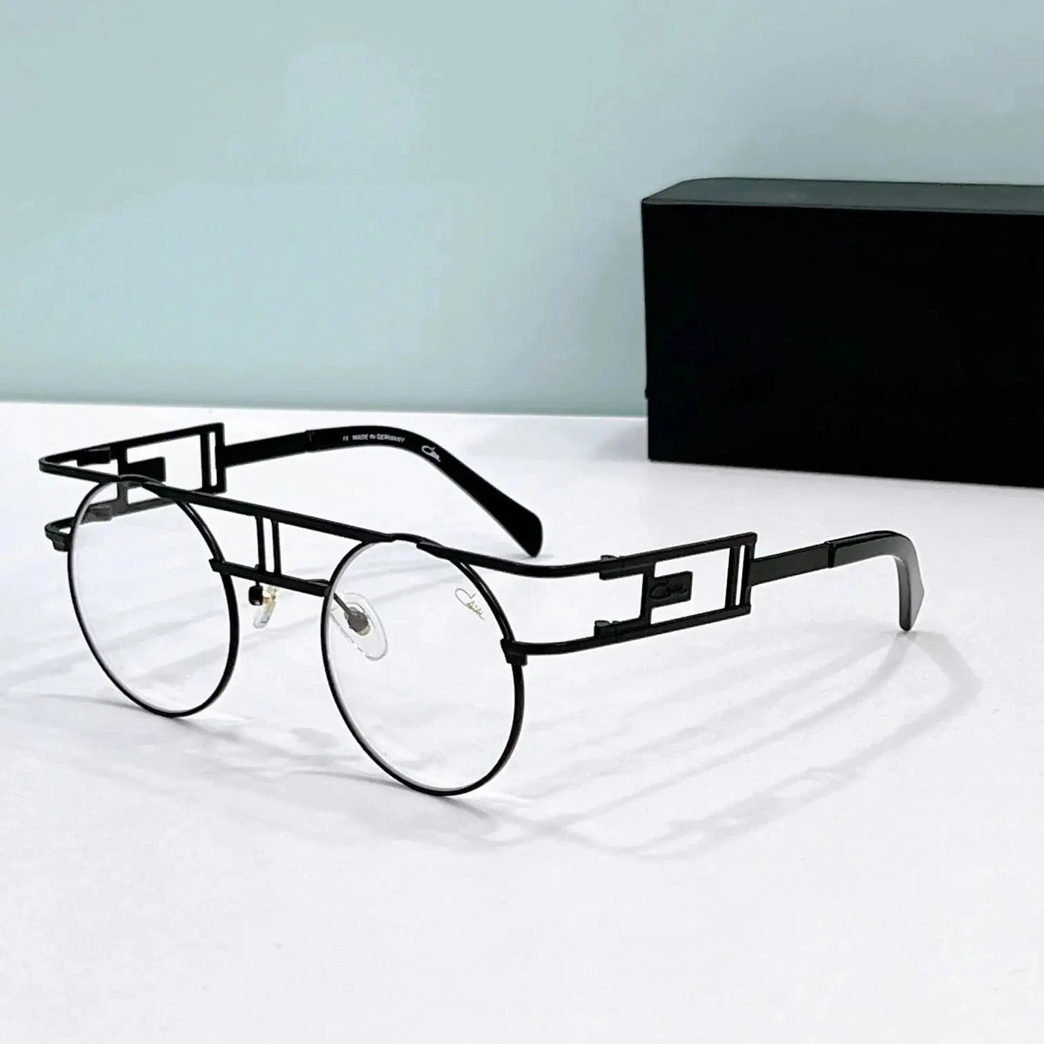 Original CCAZAL MOD958 Fashion Circular Gold Alloy Frame Men Sunglasses Classic Casual UV400 Gradient Retro Women Couple Eyewear