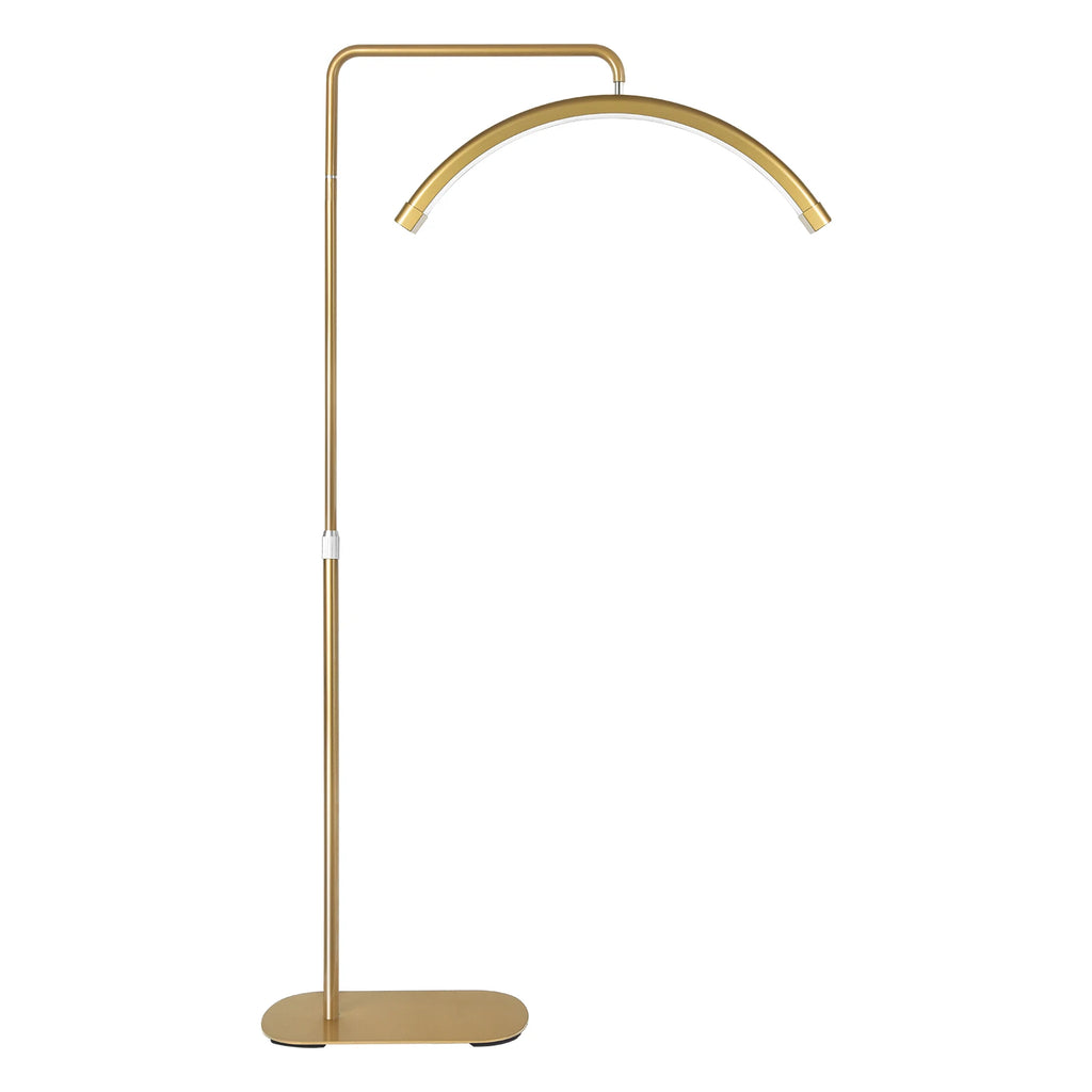 Fosoto FT-Y9 28inch Gold Lamp LED Half-Moon Shaped Light Led Video Lash Light With Floor Stand For Beauty Eyelash Tattoo Makeup