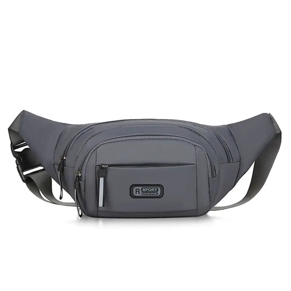 Fashion Large-capacity Men Waist Bag Casual Nylon Anti-theft Chest Bag Outdoor Travel Waterproof Sports Mobile Phone Bag