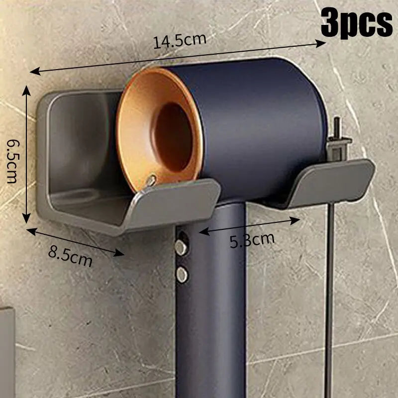 Bathroom hair dryer storage rack Multi functional storage rack Wall mounted non perforated hair dryer storage rack