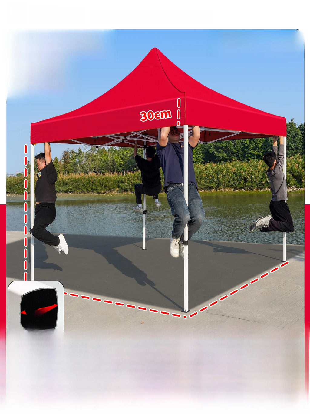 Thiened Four-Legged 3x6 Meters Tent Outdoor Rain And Sun elter Stall Special Outdoor Cam Travel Supplies Canopy