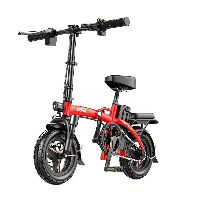 14 Inch Folding Electric Bike Commuter 400W Motor 48V 20Ah Removable Battery, 45 Miles Electric Bicycle for Adults, Cruise Ebike