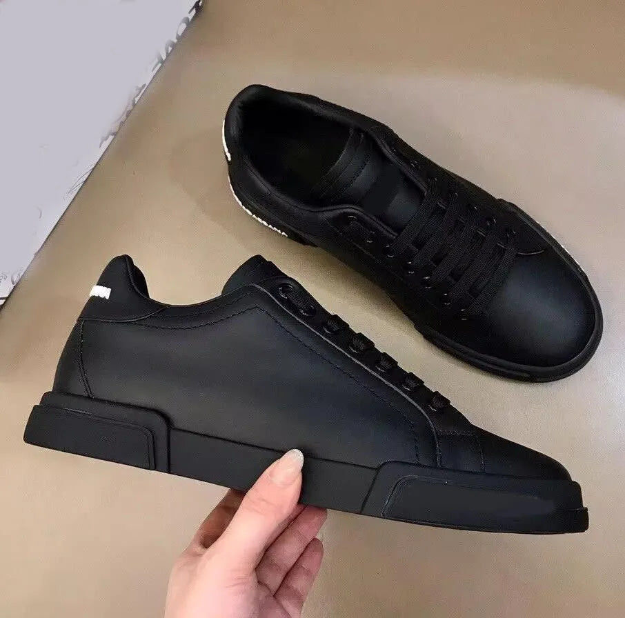 Fashion Casual Leather Vulcanized Shoes Men Good Quality Plus Size Walking Sneakers Men Casual Shoes Large Size 47 Sneakers Male