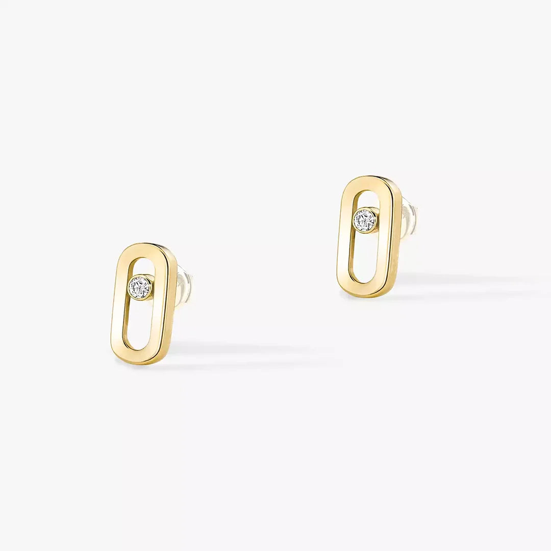 Classic French luxury jewelry S925 women's earrings made of pure silver material. Exquisite engagement gift. move stone