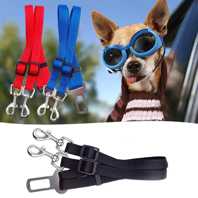 Dog Seat Belt For Car Adjustable Shock-Absorbing Dog Safety Belt User Friendly Pet Accessories Wear-Resistant Dog Seat Belt For