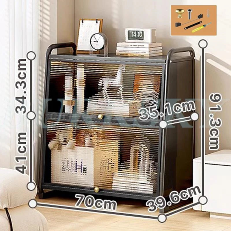 Bathroom Storage Floor to Floor, Waterproof Cabinet, Multi-Layer Storage Rack with Door