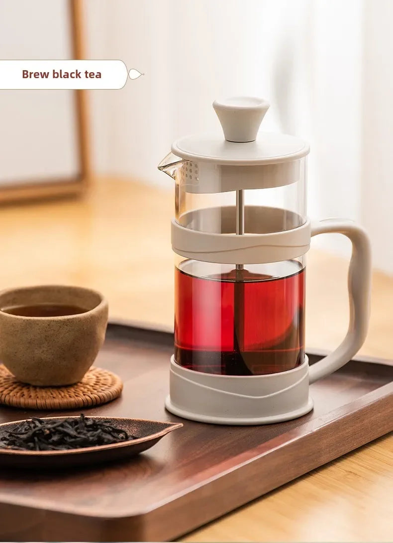 350/800/1000ml French Press Coffee Pot Multifunctional Home Hand Punch Pot Transparent Glass Coffee maker Coffee Accessories