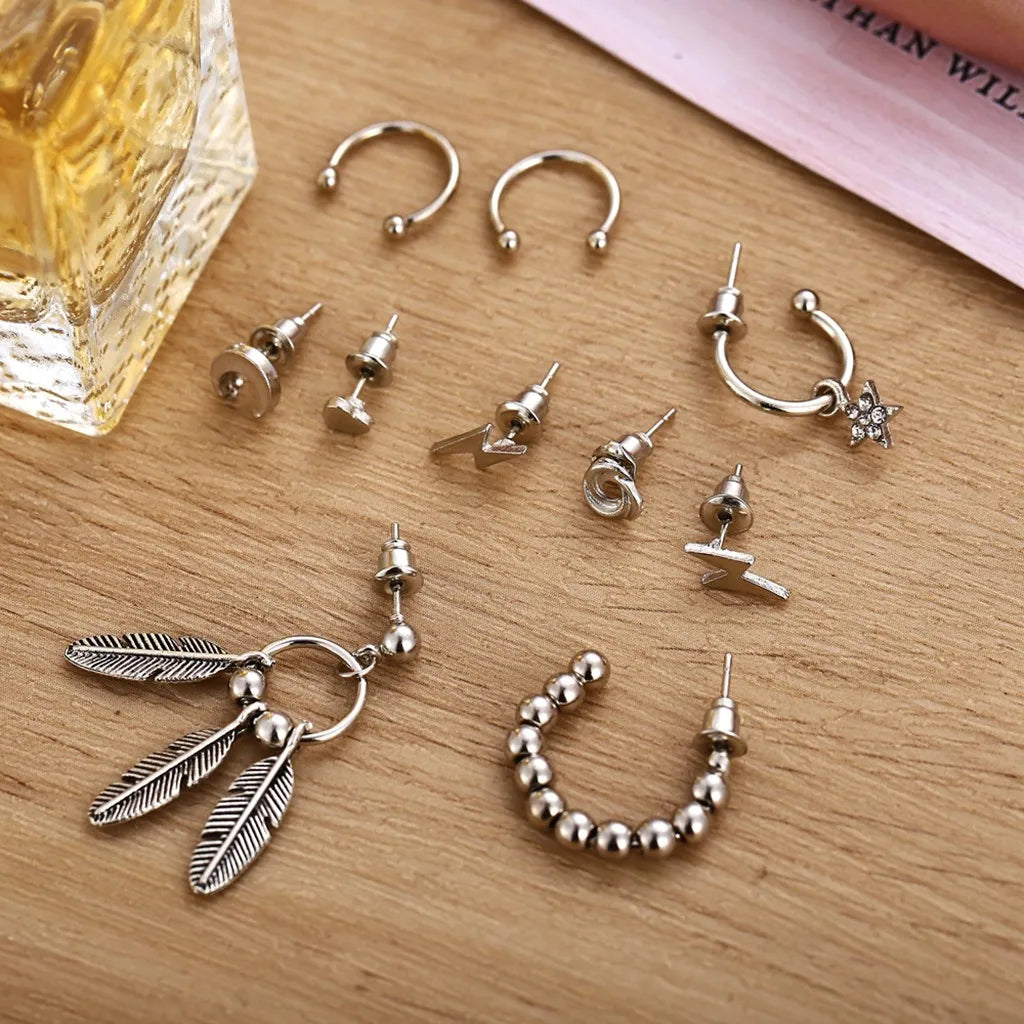 925 Sterling Silver Ear Needle Fashion Hoop Earrings White Crystal Luxury Women'S Silver Earrings Wedding Women'S Jewelry Gift