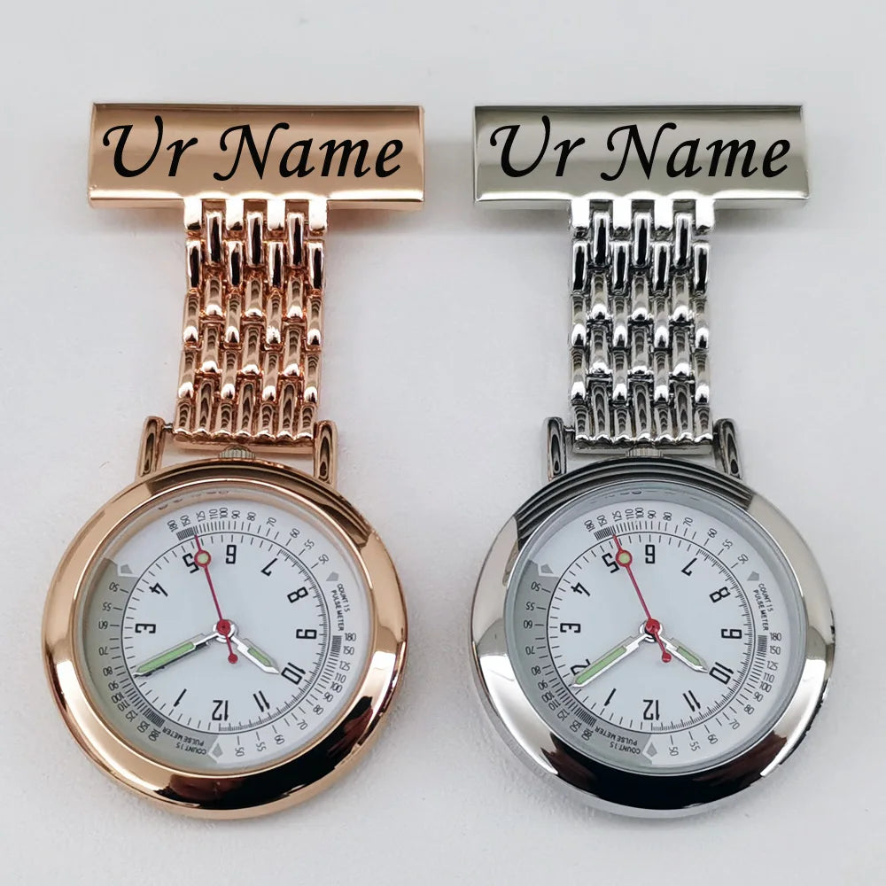 Personalized Your Name Logo Nurse Watch Hanging Medical Healthcare Gift Pocket Watch Men Women Quartz Doctor Midwife Fob Watch
