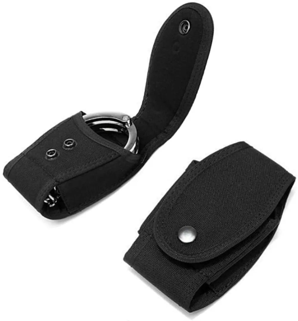 US Tactical Military Police Guard Handcuff Holder Bag Case Pouch Black Universal Nylon Quick Out Molle Waist Handcuff Pouch