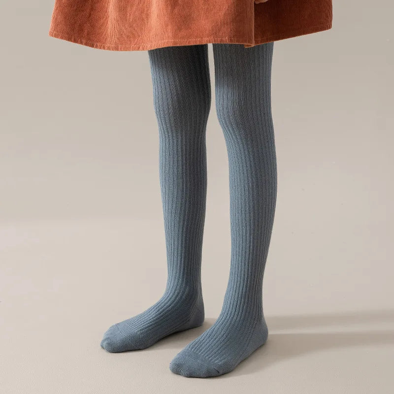 Children Fashion Tights Baby Girl Pantyhose Cotton Knitted Stocking Toddler Kids Solid Leggings Casual Pants For 0-12Y