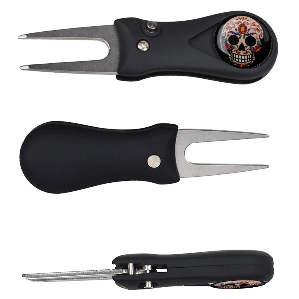 4-Color Golf Green Fork Set Lawn Repair and Turf Maintenance Tools for Golf Course Cleaning and Care Accessories