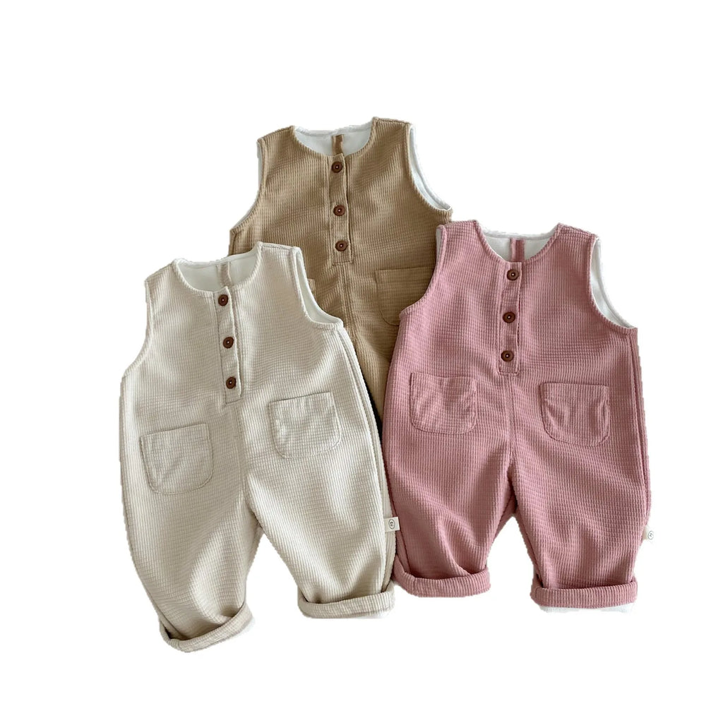 Children's Velvet Overalls 0-5 Years Old Winter Korean Children's Clothing Boys' Fashionable Casual Pants Girls' Pants