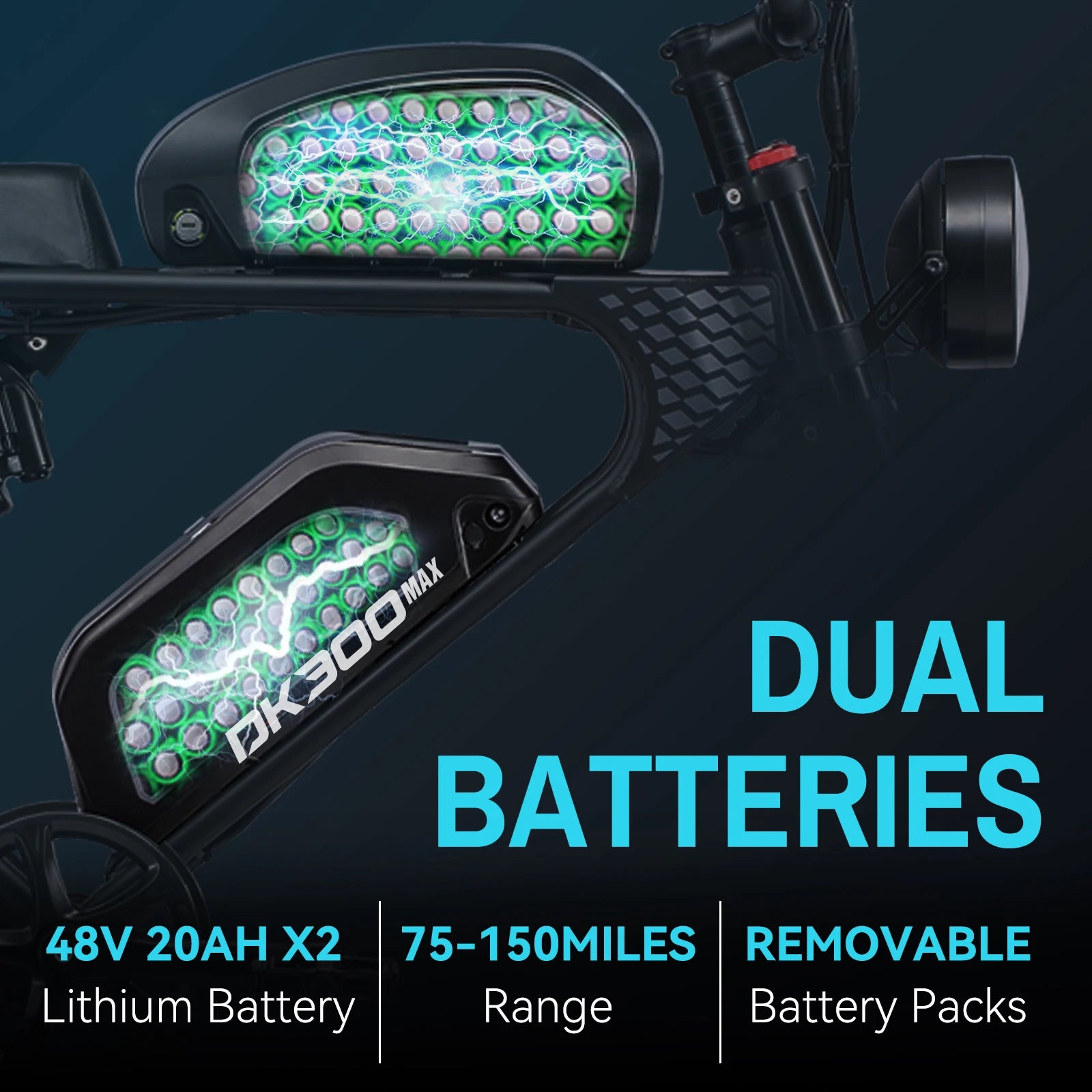 MEELOD DK300 MAX adult E-bike 1200W*2 48V 30Ah battery commute Electric Bike,20-inch Fat Tire E-Mountain bike