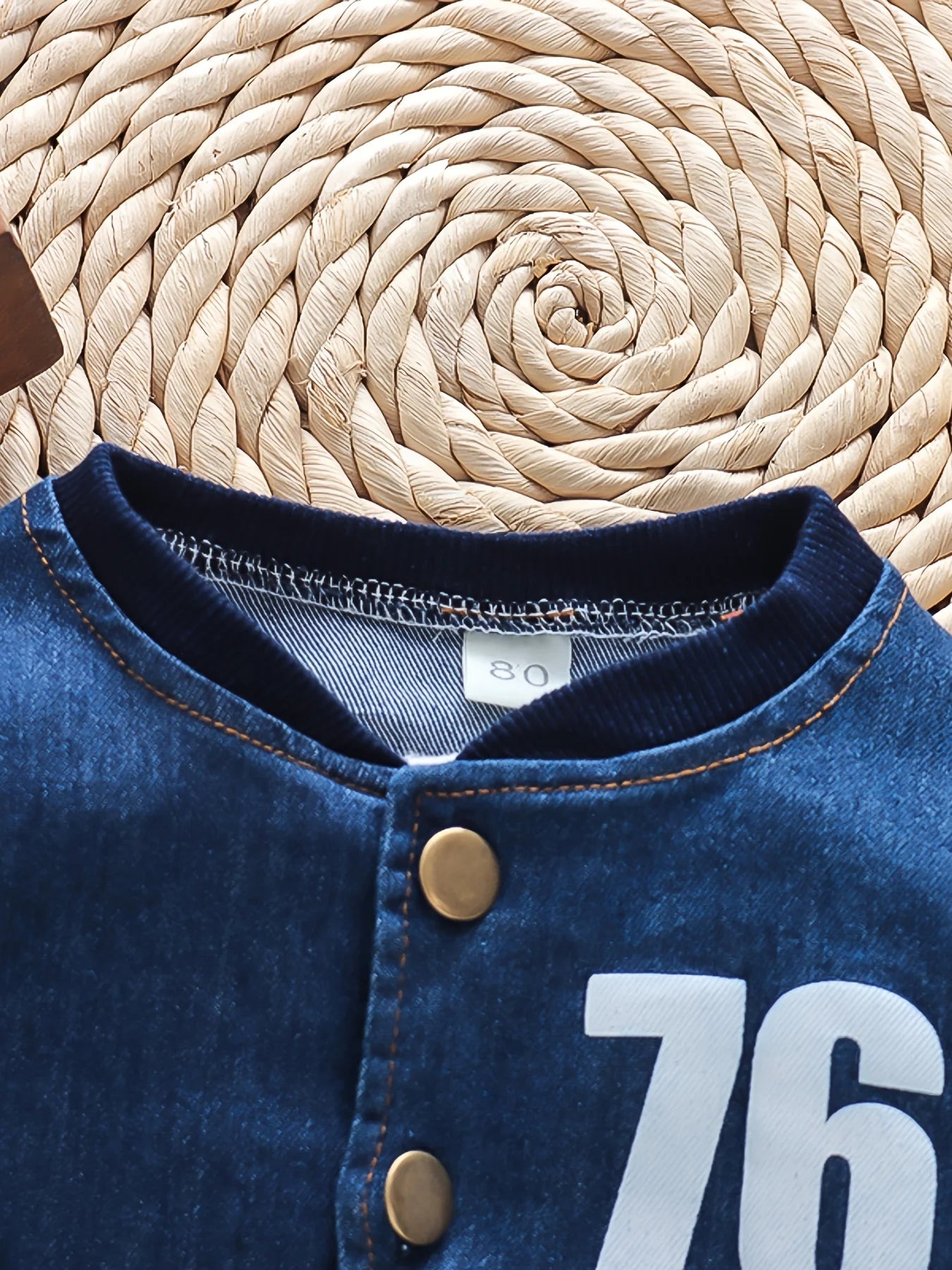 Spring  Autumn Toddler Boy Digital Printed Denim Coat+Elastic Jeans Sets