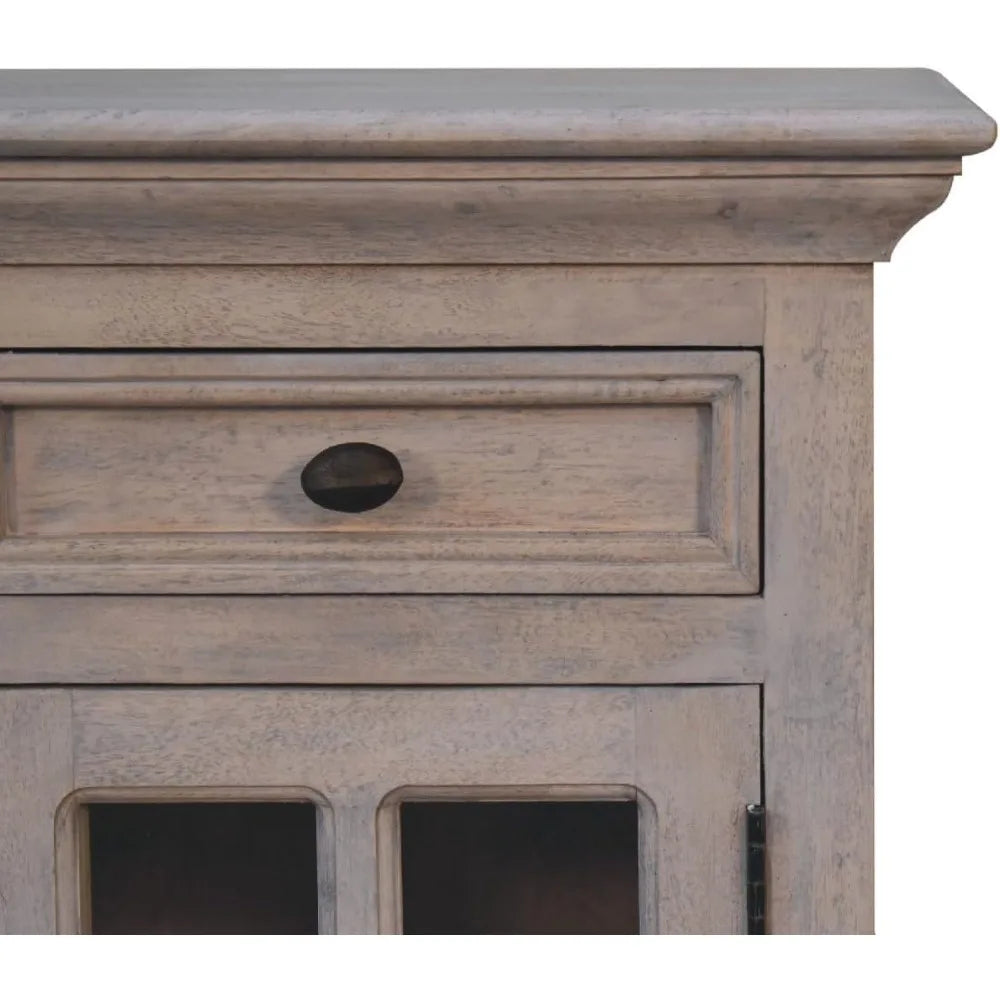 rustic 3-piece wooden coffee and end table set with open shelves for living room