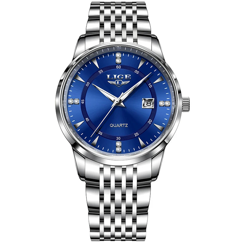 LIGE New Waterproof Watches Women Fashion Women's Bracelet Watch Top Brand Luxury Date Quartz Watch for Women Relogio Feminino