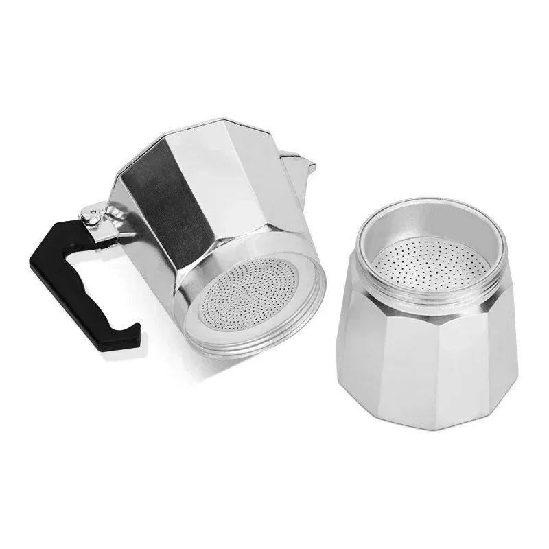 50/100/150/300ml Coffee Pot Italian Aluminum Moka Pot Octagonal Espresso Moka Coffee Pot Kitchen Barista Accessories