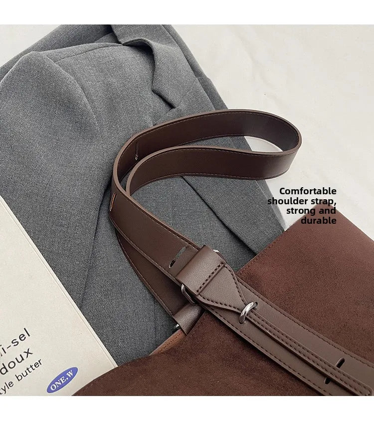 Retro Frosted Buet Bag Large Capaci Commuter Women's Single oulder Slant Cross Bag Soft PU Material Buet ape